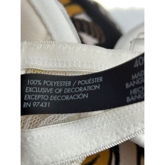 Smart and Sexy Bra SA575 Size 40C White Sequin Underwire Full Coverage - Picture 6 of 9